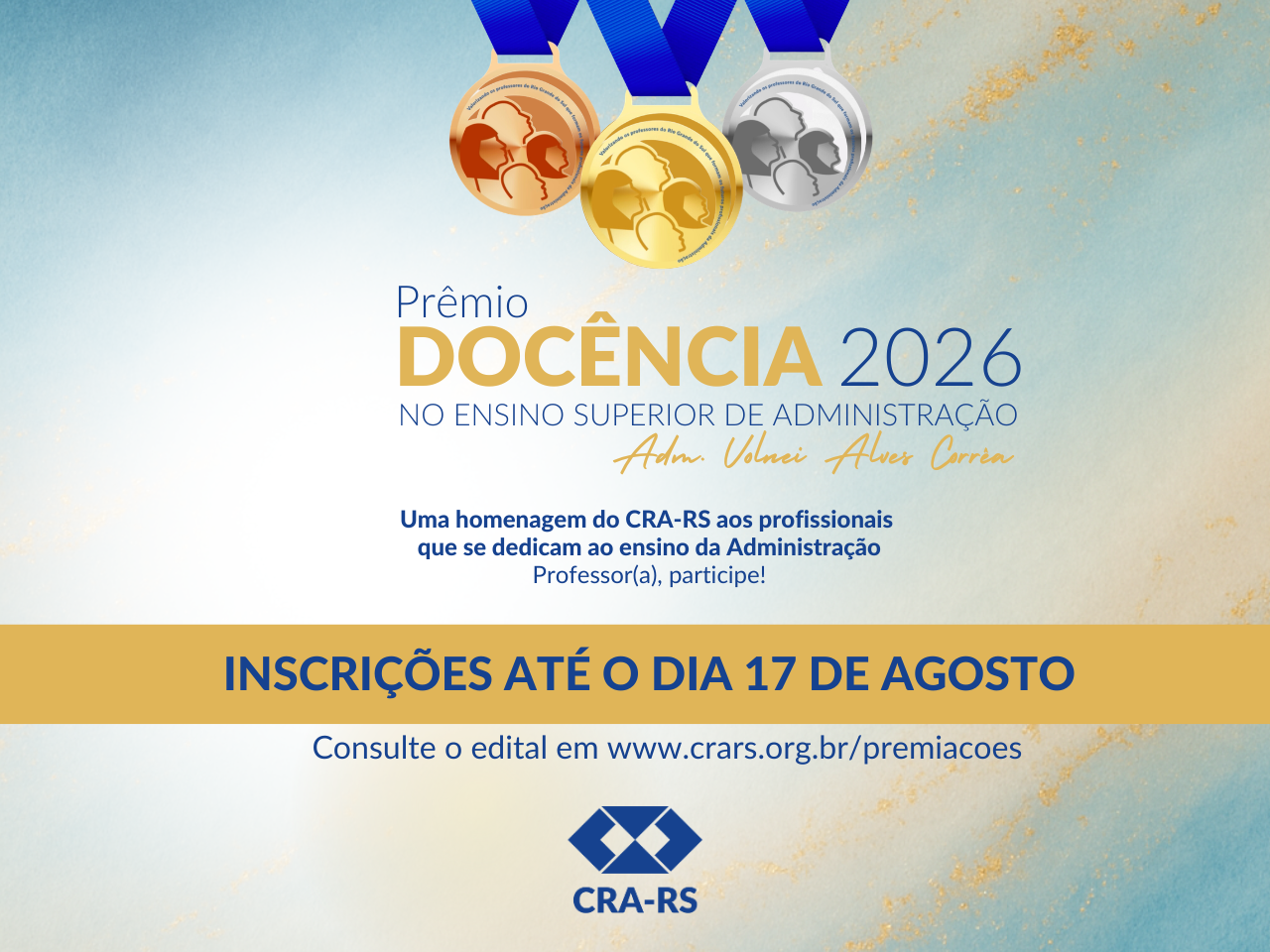 Inscrições abertas para o Prêmio Docência